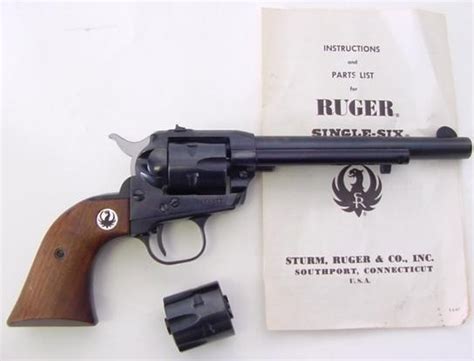 Ruger Single Six 22 Caliber Old Model Revolver With Dual Cylinders