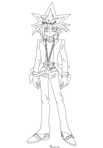 Yugi Muto Coloring Page From Yu Gi Oh To Print And Color