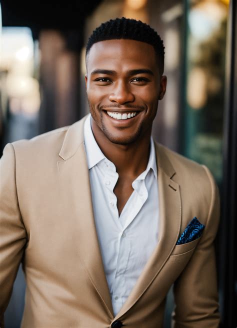 Lexica A Strikingly Attractive African American Man With Ebony Skin And A Debonair Smile