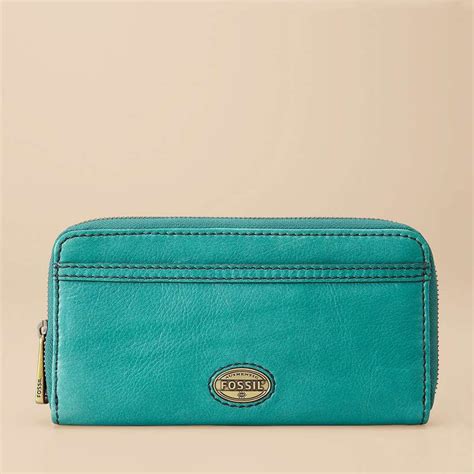 Fossil Womens Checkbook Wallets Iucn Water
