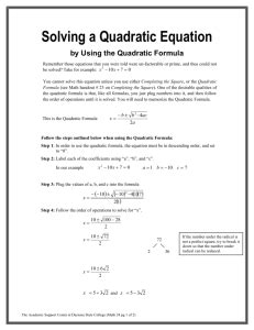 Check your answer using foil. Unit 4 Solving Quadratic Equations Homework 2 Solving ...