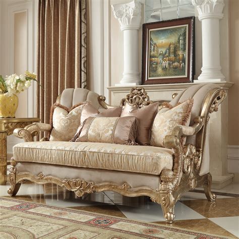 Hd 2663 Homey Design Upholstery Living Room Set Victorian European