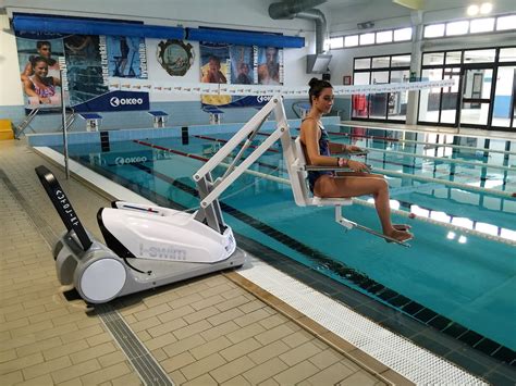 With the advent of new ada requirements, people with the simple lift design resists weathering; i-Swim Two Portable Pool Lift - Dolphin Mobility