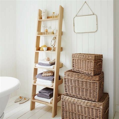 Etagere echelle de salle de bain buffalo en bambou. Échelle bois déco: 50 idées créatives pour votre intérieur