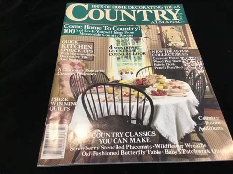 Country Almanac Magazine Summer 1987 Come Home To Country 100s Of