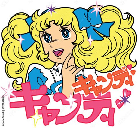 Candy Candy Anime Retro Traditional Girl Design Ilustration Vector With