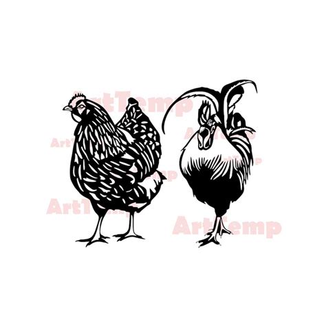 Roosters Svg Chicken Silhouette Dxf Peeking Svg For Cricut Etsy My