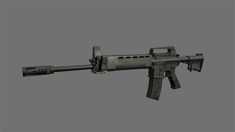 3d Model T91 Assault Rifle 3d Model With Pbr Texture Vr Ar Low Poly