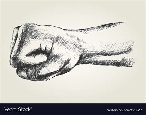 Sketch Of A Punching Fist Royalty Free Vector Image