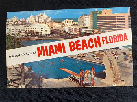 Vintage Miami Beach Florida Postcards Miami Beach Postcards Etsy