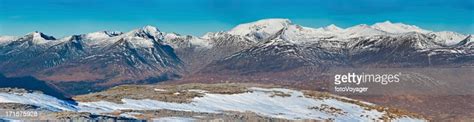 Ben Nevis Winter Snow Summits Wild Highlands Mountain Panorama Scotland