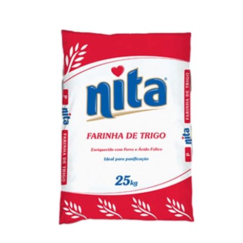 Farinha De Trigo Nita Pacote 25kg Mercantilnovaera