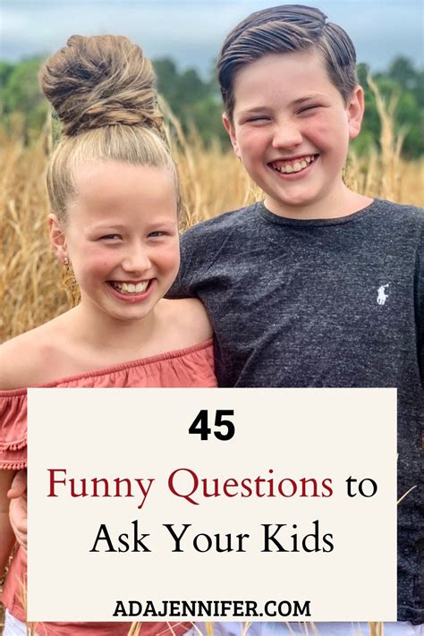 45 Funny Questions To Ask Your Kids Kids Talking Kids Questions