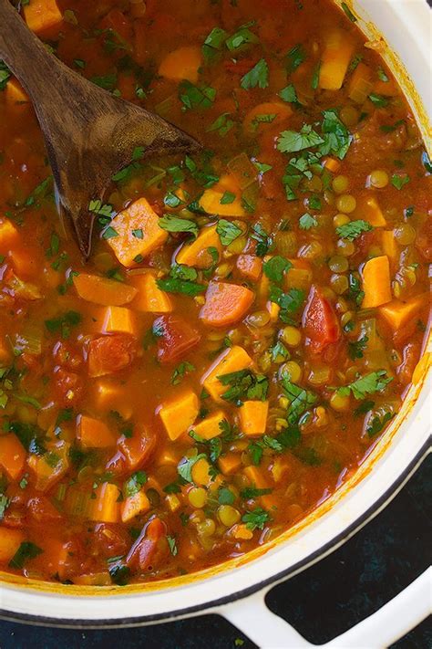 Sweet Potato Soup Healthy Moroccan Lentil Cooking Classy