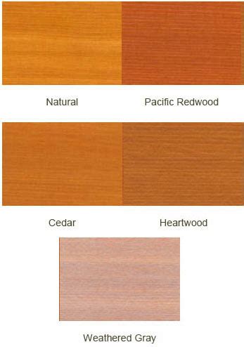 Wood Stain Colour Chart C