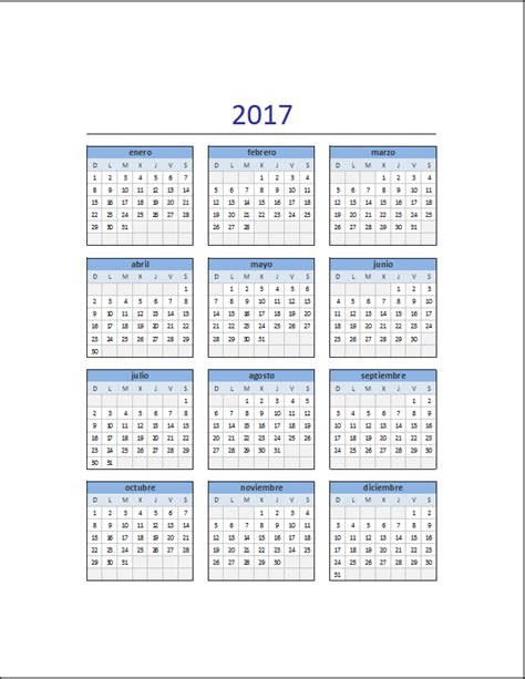 Calendario De Semanas A O