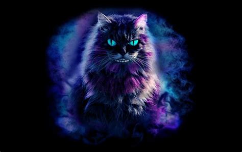 3840x2160px 4k Free Download Cheshire Cat Art Black Cat Fantasy