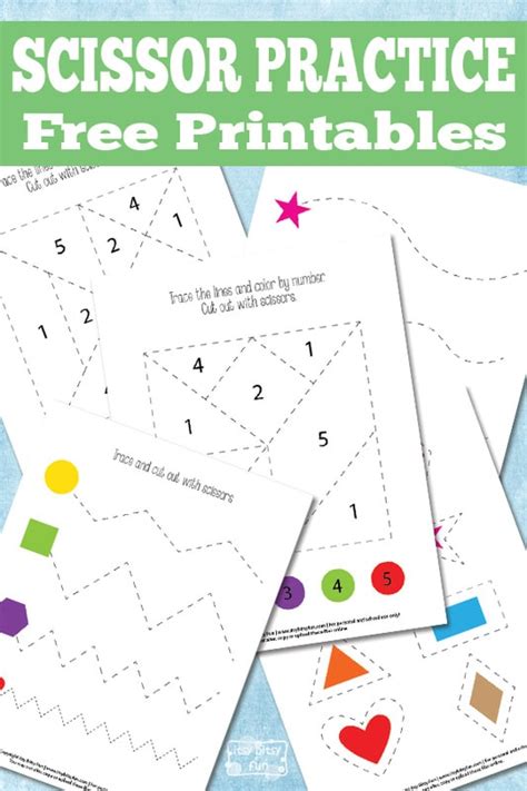 Free printable scissor skills worksheets, stars preschool cutting worksheet and. Simple Scissor Practice Printables - itsybitsyfun.com