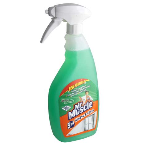 Added vinegar for effective cleaning of all your glass and window surfaces. Mr Muscle Window and Glass Cleaner - 750ml Bottle
