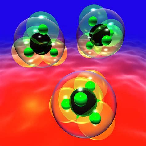 Methane Molecules 2 Photograph By Russell Kightleyscience Photo