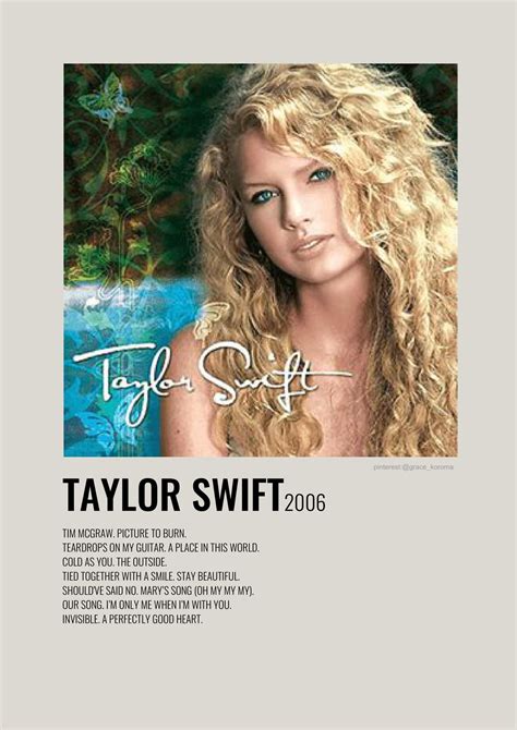 Taylor Swift First Album Taylor Swift Album Cover Taylor Swift 2006