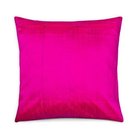 Hot Pink Dupioni Silk Pillow Cover Hot Pink Silk Cushion Etsy
