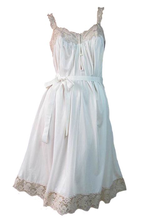 beautiful vintage kayser nightgown with lace vintage lingerie vintage lace white dress summer