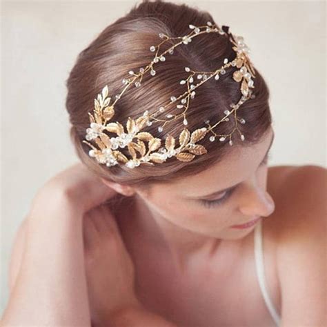 Buy Gold Headpiece Gold Leaf Headpiece Majestic Crowns