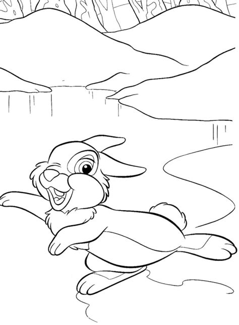 Cut out the shape and use it for coloring, crafts, stencils. Rabbit Ice Skating Coloring Page | Coloring pages, Free ...