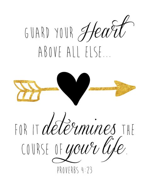 List 33 wise famous quotes about guard the heart: Guard your heart above all else - Proverbs 4:23 - Seeds of Faith