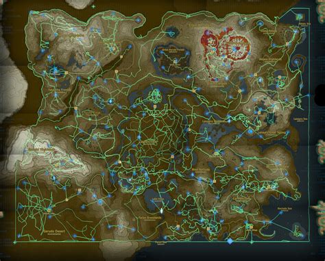 The Legend Of Zelda Breath Of The Wild World Map