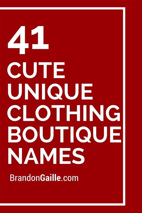 A Red Square With White Text That Says 41 Cute Unique Clothing Boutique