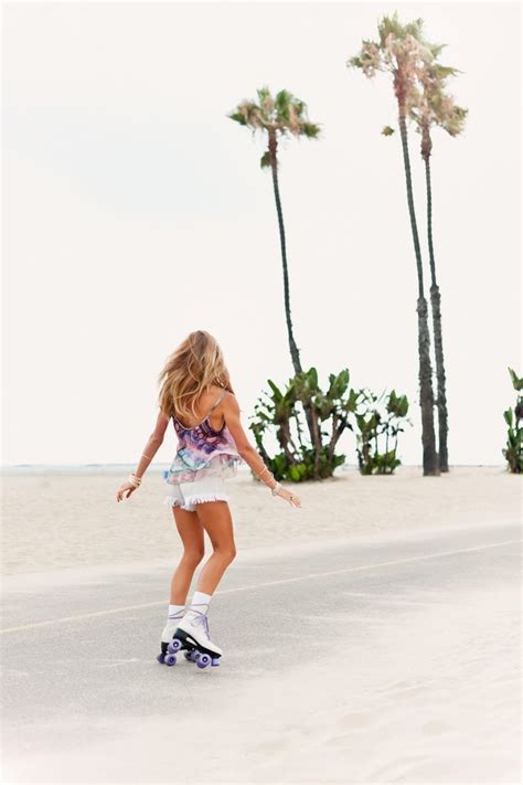 Roller Skating Along The Boardwalk Skate Style Cute Girl Photo Roller Girl