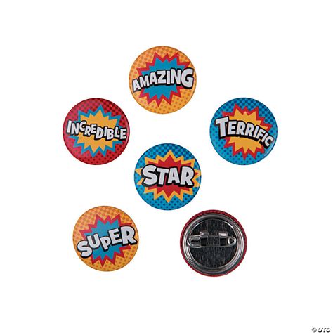 Superhero Mini Buttons Oriental Trading