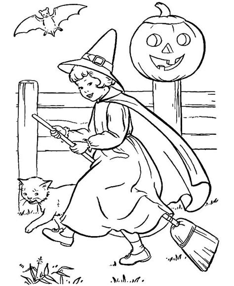 Witch coloring pages coloring pages to print. Cute Little Witch Coloring Pages | Best Place to Color