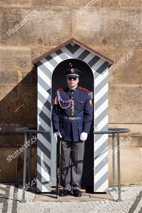 Security Guard Prague Castle Hradcany Quarter Editorial Stock Photo