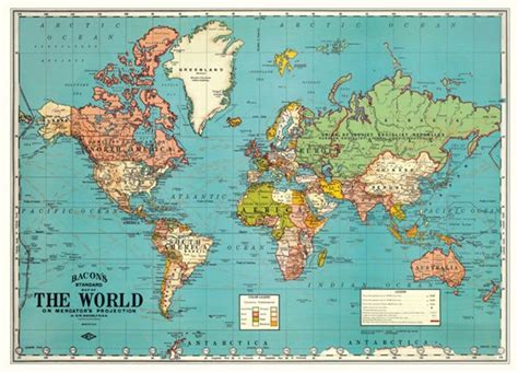 Small Vintage World Digital Map Printable Map For Nursery Etsy Old