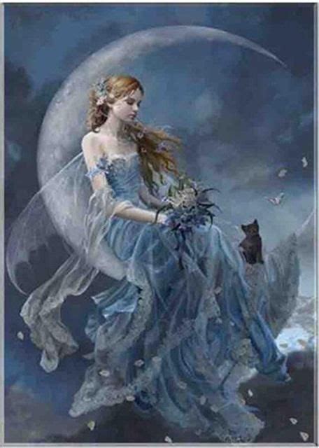 Moon Fairies Diamond Paintings Fairy Artwork Fantasy Fairy