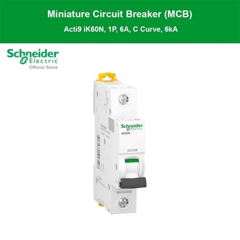 Schneider Electric A9k27106 Miniature Circuit Breaker Acti9 Ik60n