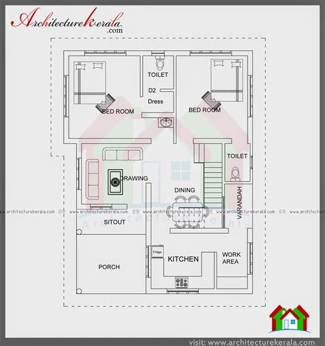 1000 Sq Ft House Plans 2 Bedroom Kerala Style 1000 Sq Ft House Plans 3