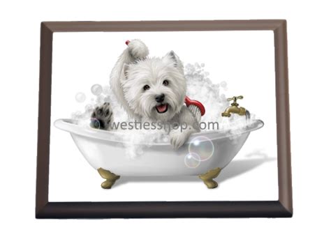 Westie Bath Time Westie Door Plaque Westie Terrier West Highland
