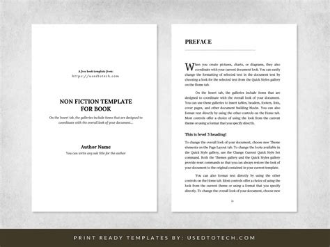Non Fiction Template For Book In 6 X 9