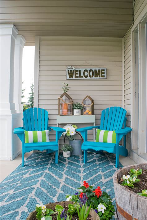 Front Porch Decorating Ideas With The Perfect Adirondack Chairs Front