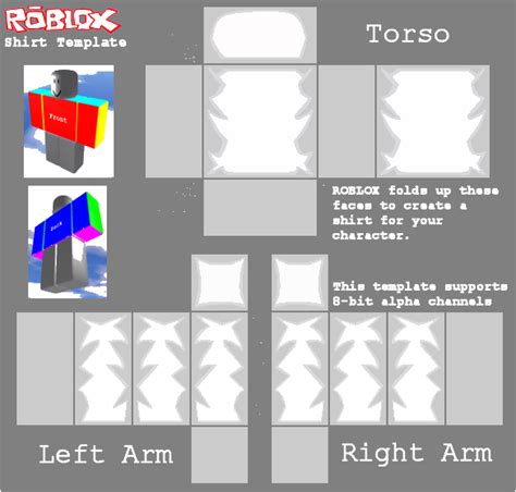 Blank Roblox Shirt Template Transparent