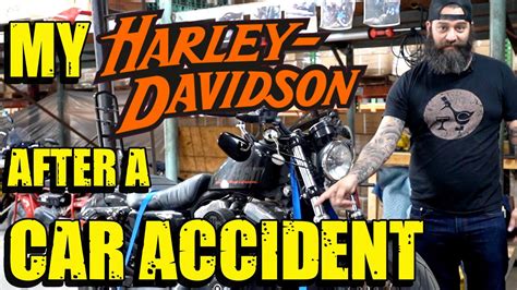 My Harley Davidson After A Car Accident Youtube