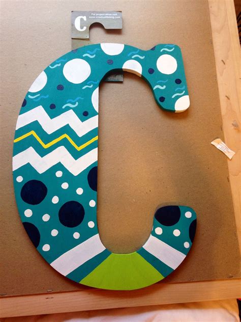Painted Wooden Letter Painted Wooden Letter I Craft Crafty