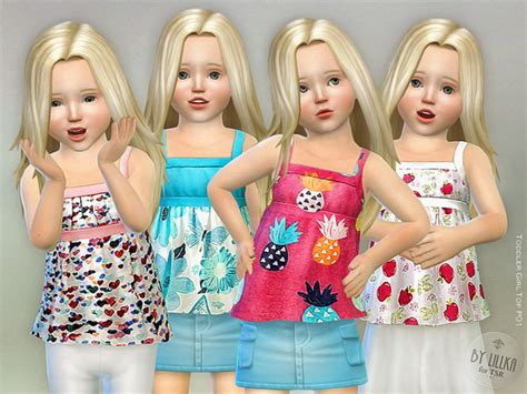 Toddler Girl Top P01 By Lillka At Tsr Sims 4 Updates