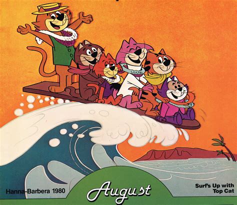 Hanna Barbera Calendar 1980 Top Cat Summer Surfing Flickr Cartoon
