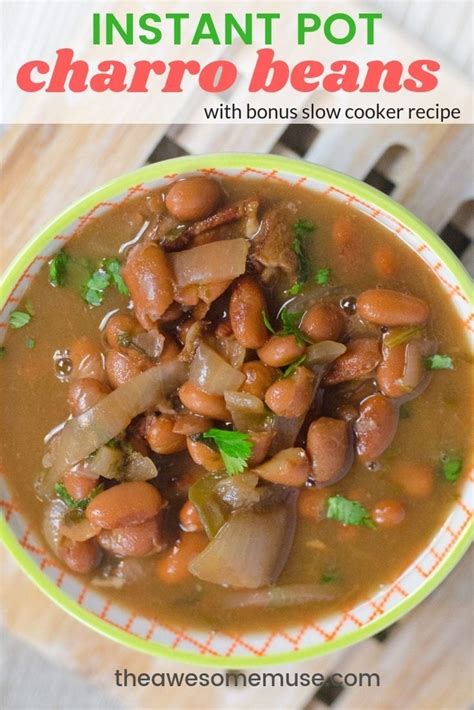 Instant Pot Charro Beans Soup Recipe Charro Beans Recipes Instant