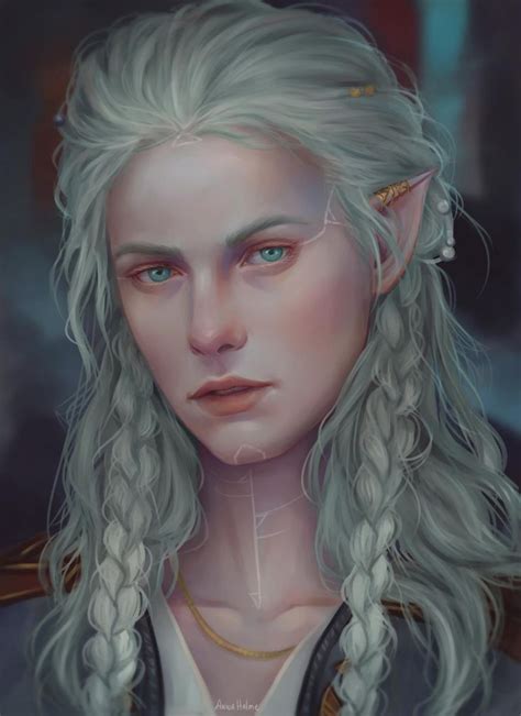 Pale Elf By Annahelme On Deviantart Elf Art Female Elf Character Portraits